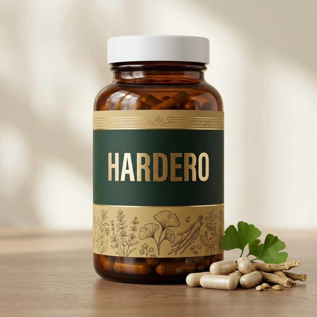 Hardero Prostate Wellness Formula supplement bottle, 60 capsules